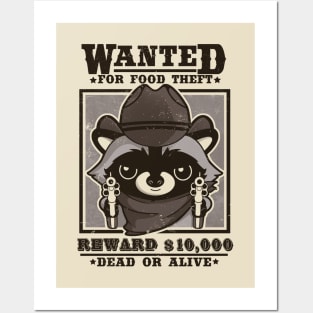 Wanted racoon Posters and Art